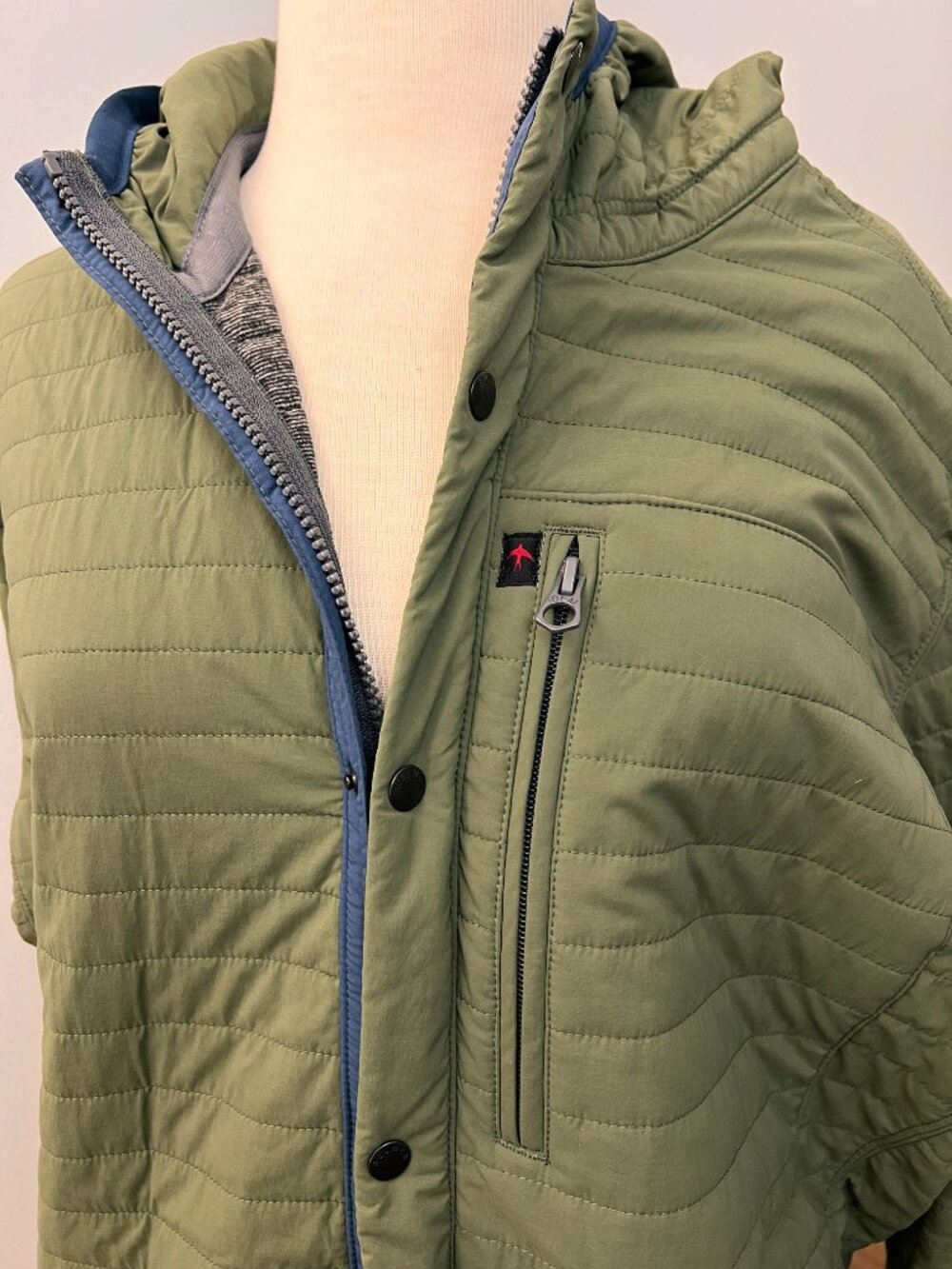Relwen Windzip Hooded Jacket Utility Green Sz L - Picture 6 of 10